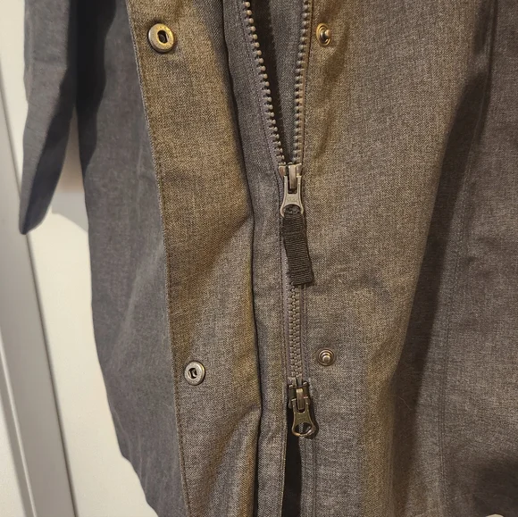 Eddie Bauer Women's Gray Waterproof Hooded Trench Coat XL - Picture 3 of 15